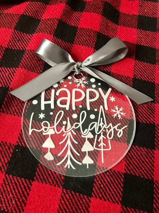 Happy Holidays Ornament