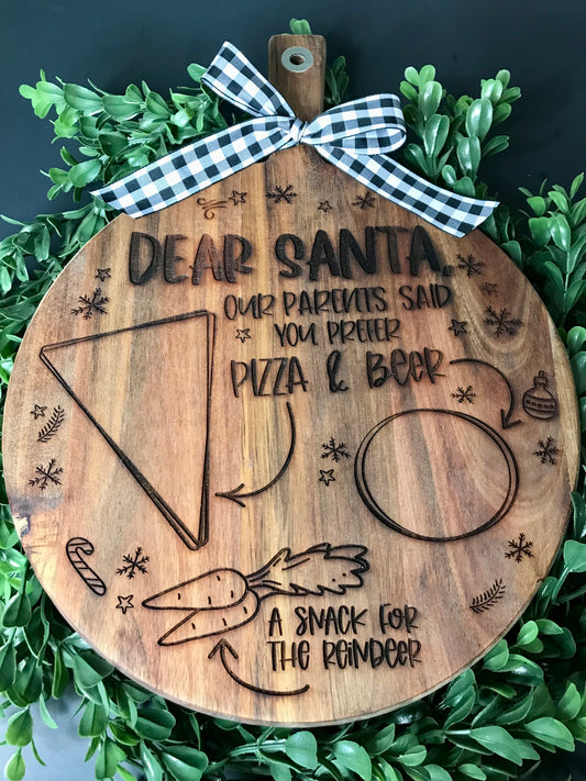 Pizza & Beer Santa Board