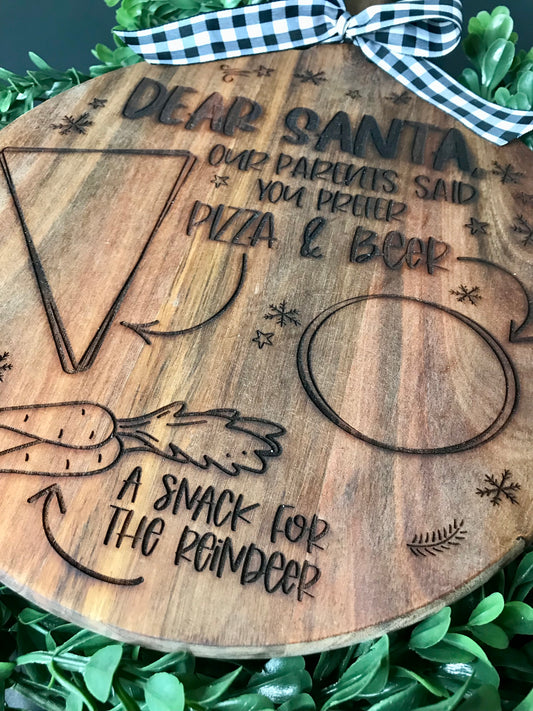 Pizza & Beer Santa Board